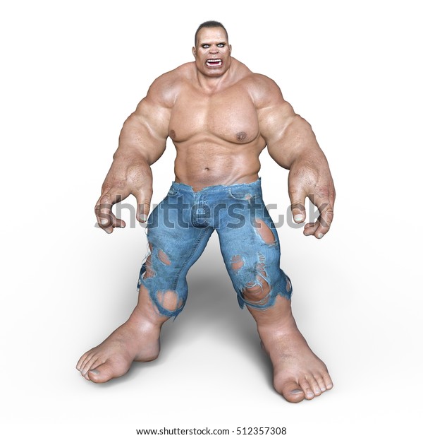 3d Cg Rendering Big Man Stock Illustration