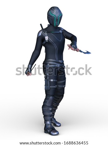 3D CG rendering of Black hero