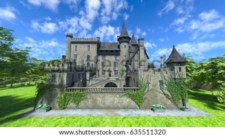 3D CG rendering of the castle