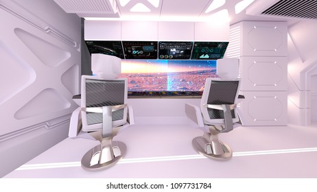 3d Cg Rendering Control Room Stock Illustration 1097731784 | Shutterstock