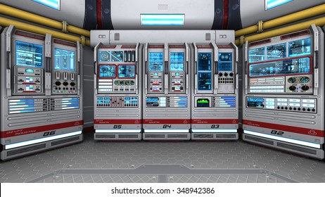 3D CG rendering of control room