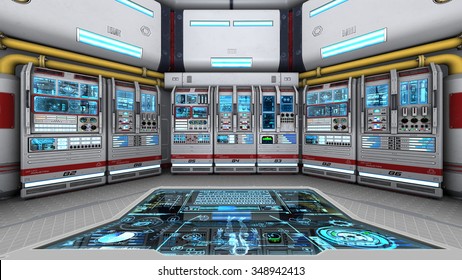 3D CG rendering of control room
