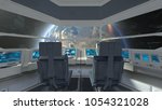 3D CG rendering of the control room.Elements of this Image Furnished By NASA