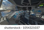3D CG rendering of the control room.Elements of this Image Furnished By NASA