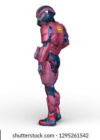 3D CG Rendering Of Cyber Man