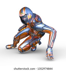 3D CG Rendering Of Cyber Man