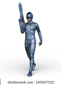 3D CG Rendering Of Cyber Man