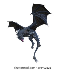 3D CG Rendering Of A Dragon