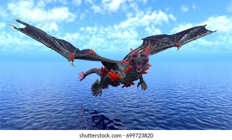 3D CG rendering of a dragon