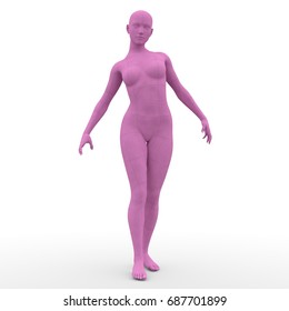 3D CG Rendering Of A Female Body