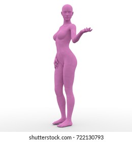 3D CG Rendering Of A Female Body