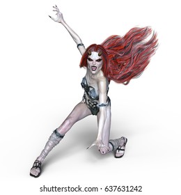 3D CG Rendering Of A Female Monster