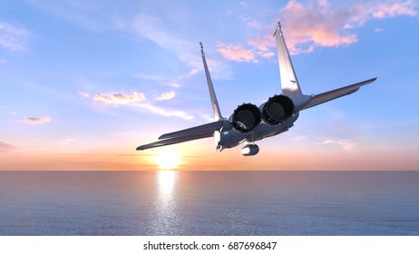3D CG rendering of a fighter