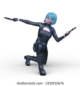 3D CG rendering of heroine