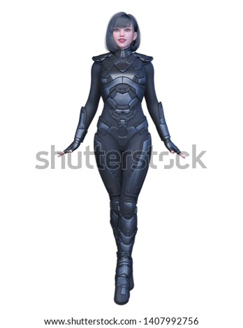 3D CG rendering of heroine
