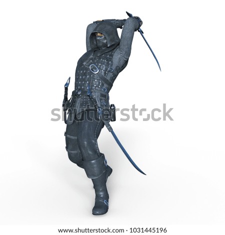 3D CG rendering of a knight