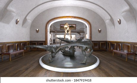 3D CG rendering of Large museum