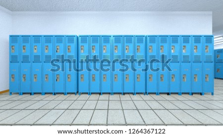 3D CG rendering of locker room