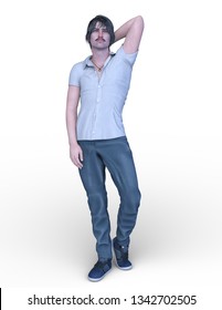 3D CG rendering of man