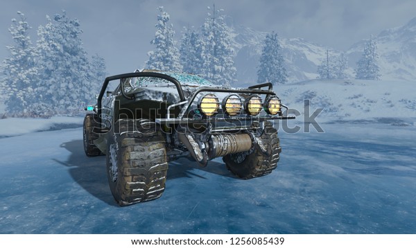 \
3D CG rendering of\
monster truck