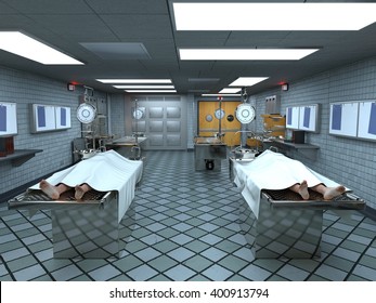 3D CG Rendering Of Morgue