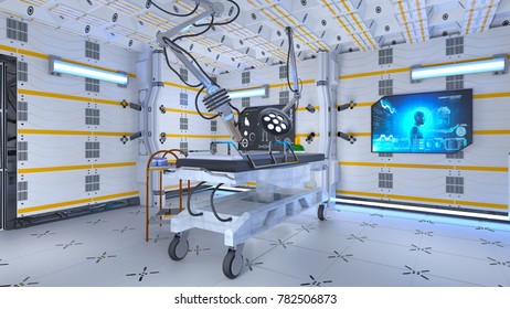 3D CG rendering of the operating room