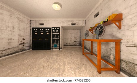 3D CG rendering of the projector.