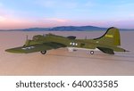 3D CG rendering of the propeller fighter