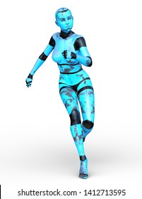 female robot suit blender 3d models free