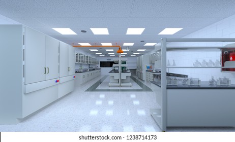 3D CG rendering of Science room - Shutterstock ID 1238714173
