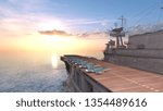 3D CG rendering of ship