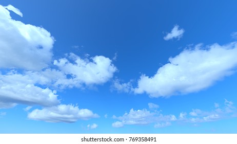 3D CG Rendering Of The Sky And Clouds