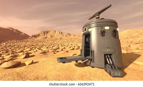 3D CG Rendering Of A Space Lander