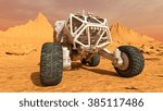 3D CG rendering of a space rover