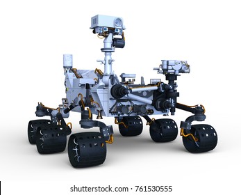 3D CG Rendering Of A Space Rover