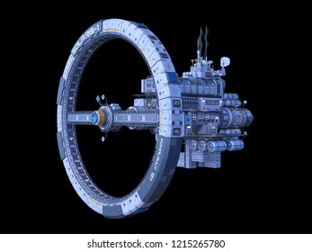 3D CG rendering of space ship 