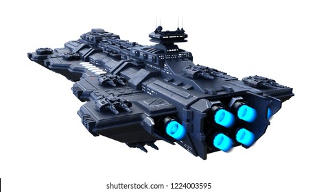 3D CG Rendering Of Space Ship 