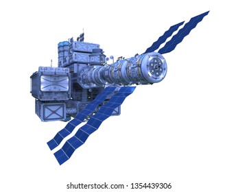 3D CG rendering of space station
