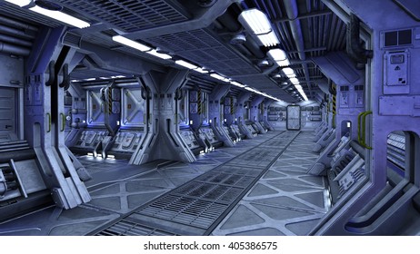 3D CG Rendering Of A Space Station