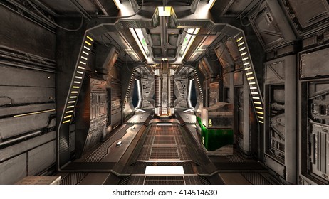 3D CG rendering of space station