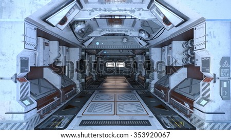 3D CG rendering of space station