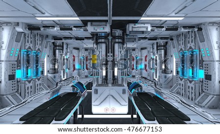 3D CG rendering of space station