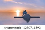 3D CG rendering of Submarine