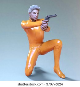 3D CG rendering of a super hero
