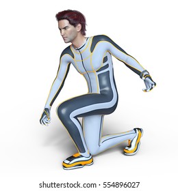 3D CG rendering of a super hero