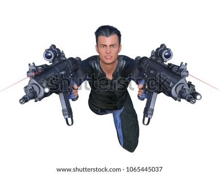 3D CG rendering of a super hero