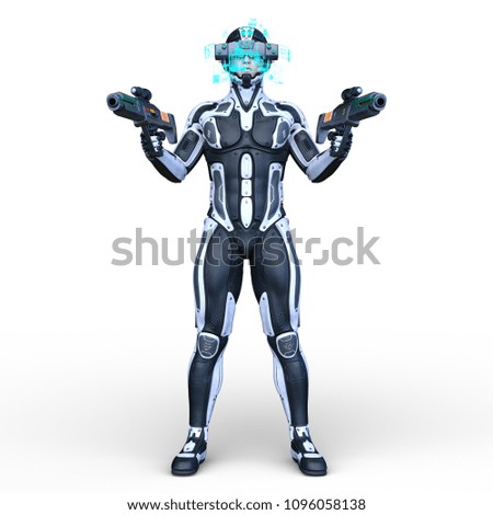 3D CG rendering of a super hero