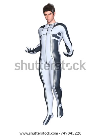 3D CG rendering of a super hero