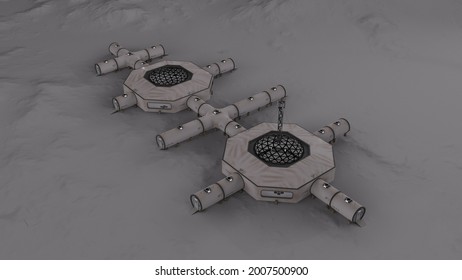 3D CG rendering of Survey base