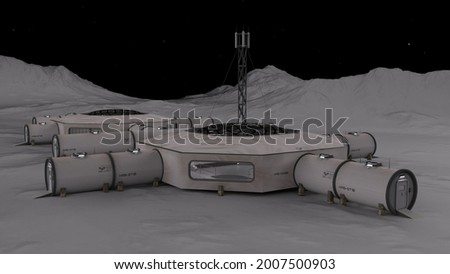 3D CG rendering of Survey base